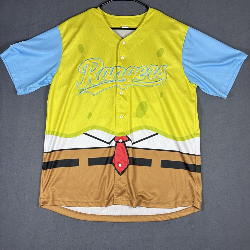 Texas Rangers MLB SpongeBob SquarePants Fan Appreciation 2026 Jersey Size M